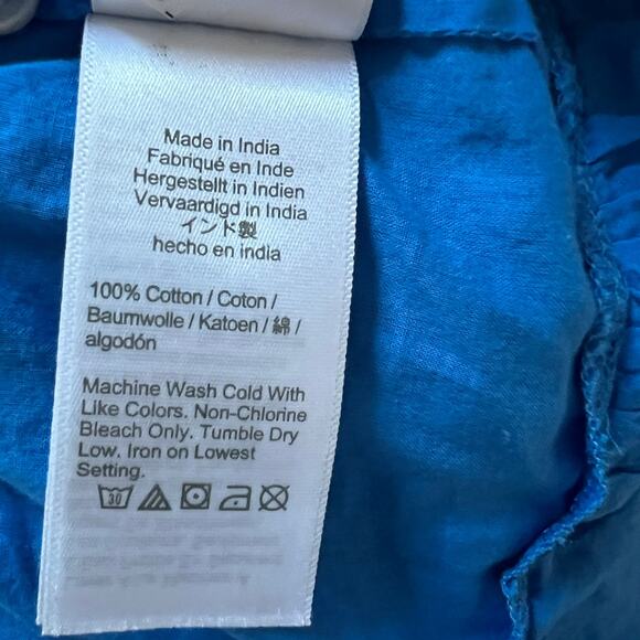 J. Crew Milly Button-Up Mini Dress Women's Medium Blue Cover-Up All Cotton - Picture 9 of 9